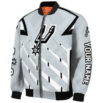 custom san antonio spurs chevron angles silver bomber jacket best selling