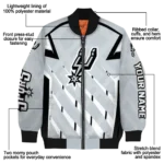 custom san antonio spurs chevron angles silver bomber jacket best selling