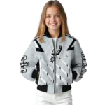 custom san antonio spurs chevron angles silver bomber jacket best selling