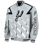 custom san antonio spurs chevron angles silver varsity jacket best selling.webp