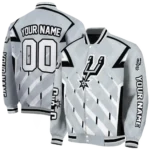 custom san antonio spurs chevron angles silver varsity jacket best selling.webp