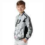 custom san antonio spurs chevron angles silver varsity jacket best selling.webp