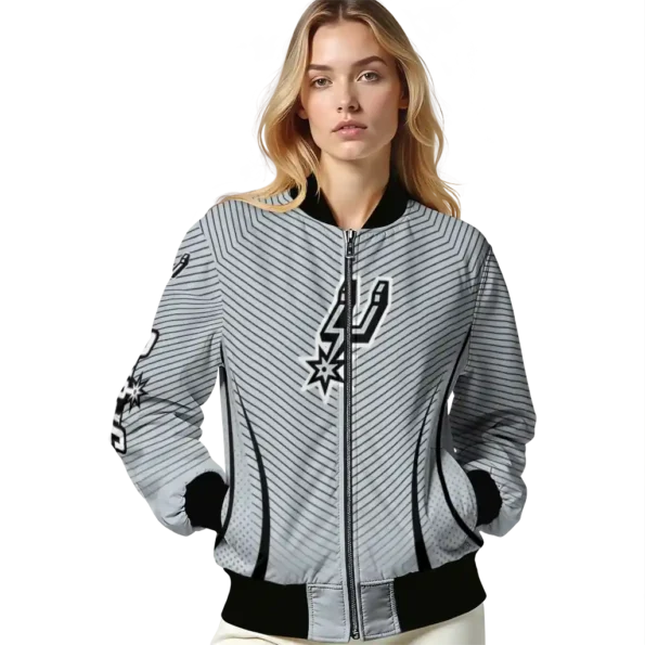 custom san antonio spurs chevron arrow silver bomber jacket latest model