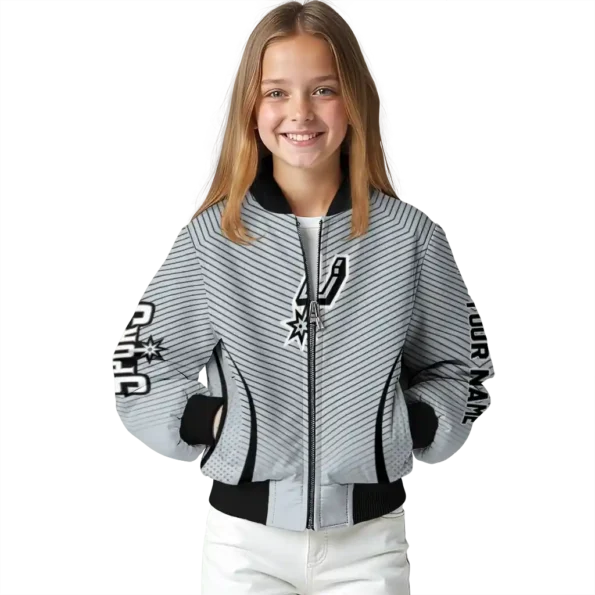 custom san antonio spurs chevron arrow silver bomber jacket top rated