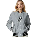 custom san antonio spurs chevron arrow silver varsity jacket best selling.webp