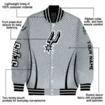 custom san antonio spurs chevron arrow silver varsity jacket best selling.webp