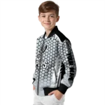 custom san antonio spurs hexagon grid silver bomber jacket best selling