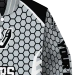 custom san antonio spurs hexagon grid silver varsity jacket best selling.webp