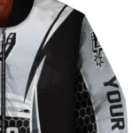 custom san antonio spurs mesh effect silver black bomber jacket best selling