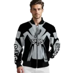 custom san antonio spurs spider mark silver bomber jacket best selling