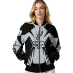 custom san antonio spurs spider mark silver bomber jacket best selling