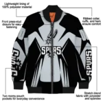 custom san antonio spurs spider mark silver bomber jacket best selling