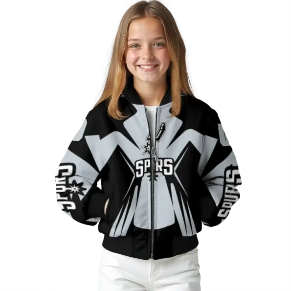 custom san antonio spurs spider mark silver bomber jacket top rated