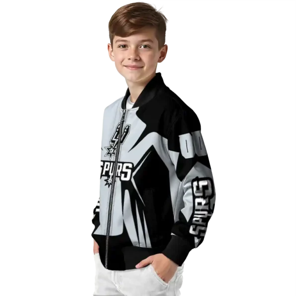 custom san antonio spurs spider mark silver bomber jacket trendy
