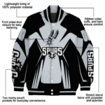 custom san antonio spurs spider mark silver varsity jacket best selling.webp