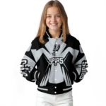 custom san antonio spurs spider mark silver varsity jacket best selling.webp