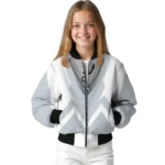custom san antonio spurs v stripes silver white bomber jacket best selling