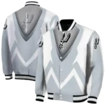 custom san antonio spurs v stripes silver white varsity jacket best selling.webp