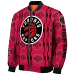 custom toronto raptors bolt stripe red bomber jacket best selling