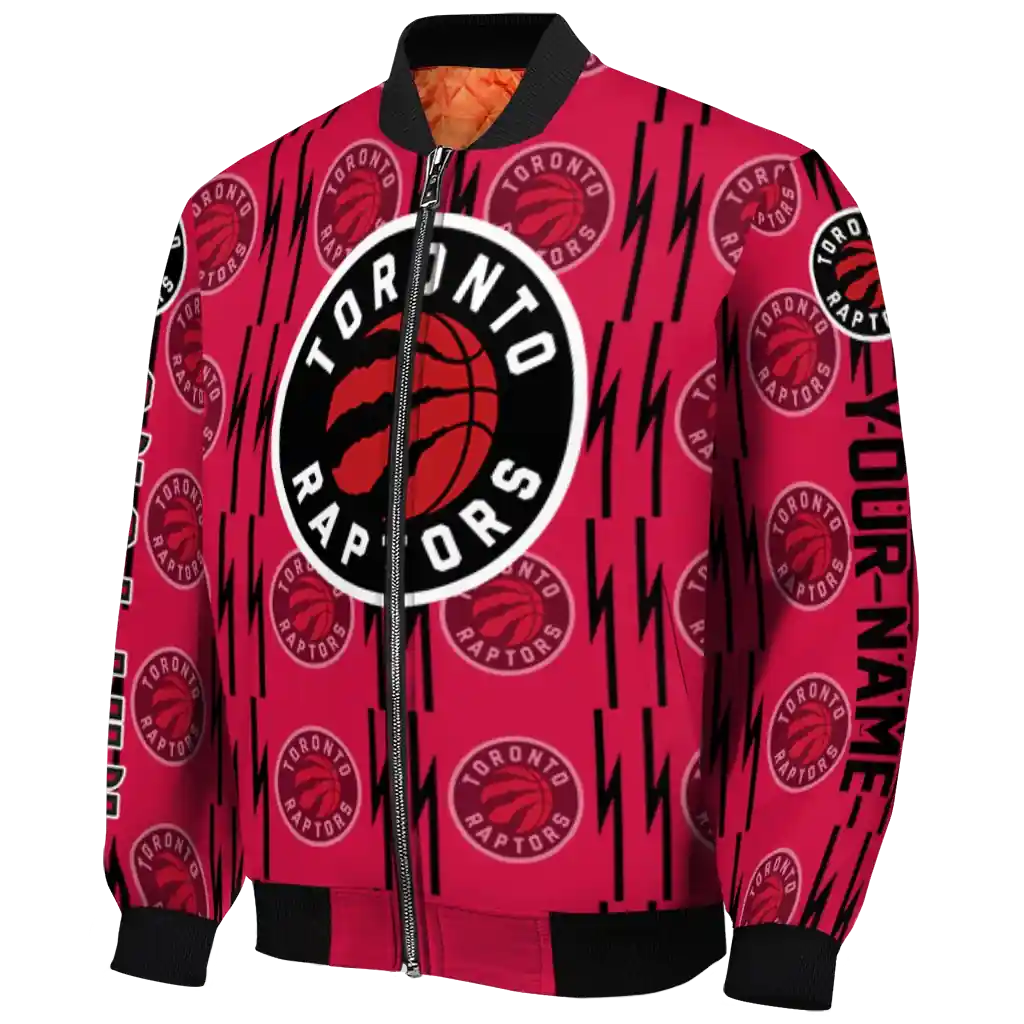 custom toronto raptors bolt stripe red bomber jacket best selling custom toronto raptors bolt stripe red bomber jacket best selling