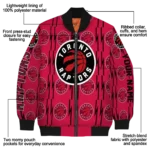 custom toronto raptors bolt stripe red bomber jacket best selling