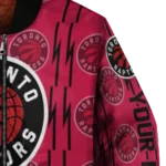 custom toronto raptors bolt stripe red bomber jacket best selling
