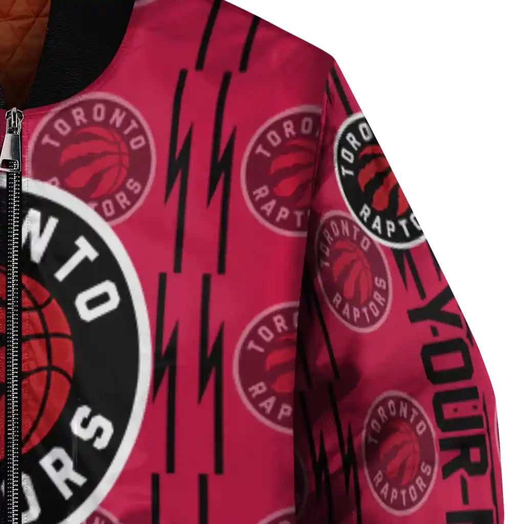 custom toronto raptors bolt stripe red bomber jacket premium grade custom toronto raptors bolt stripe red bomber jacket premium grade