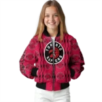 custom toronto raptors bolt stripe red bomber jacket best selling