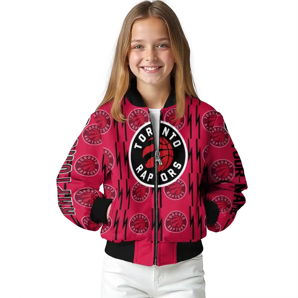 custom toronto raptors bolt stripe red bomber jacket top rated custom toronto raptors bolt stripe red bomber jacket top rated