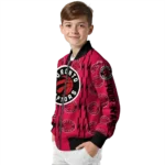custom toronto raptors bolt stripe red bomber jacket best selling