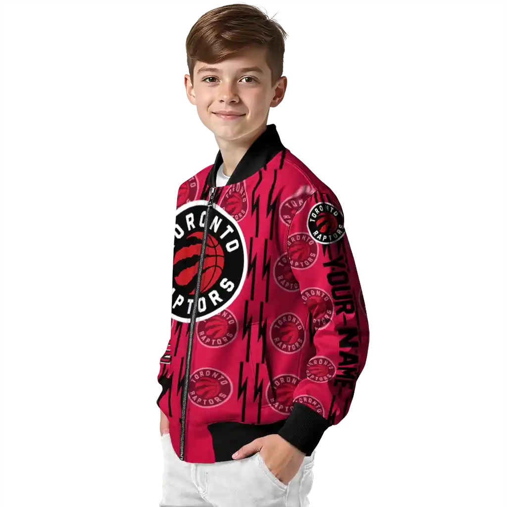 custom toronto raptors bolt stripe red bomber jacket trendy custom toronto raptors bolt stripe red bomber jacket trendy