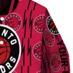 custom toronto raptors bolt stripe red varsity jacket best selling.webp