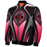 custom toronto raptors mesh chest black bomber jacket best selling