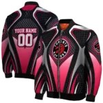 custom toronto raptors mesh chest black bomber jacket best selling