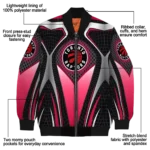 custom toronto raptors mesh chest black bomber jacket best selling