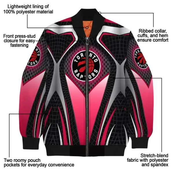 custom toronto raptors mesh chest black bomber jacket new arrival