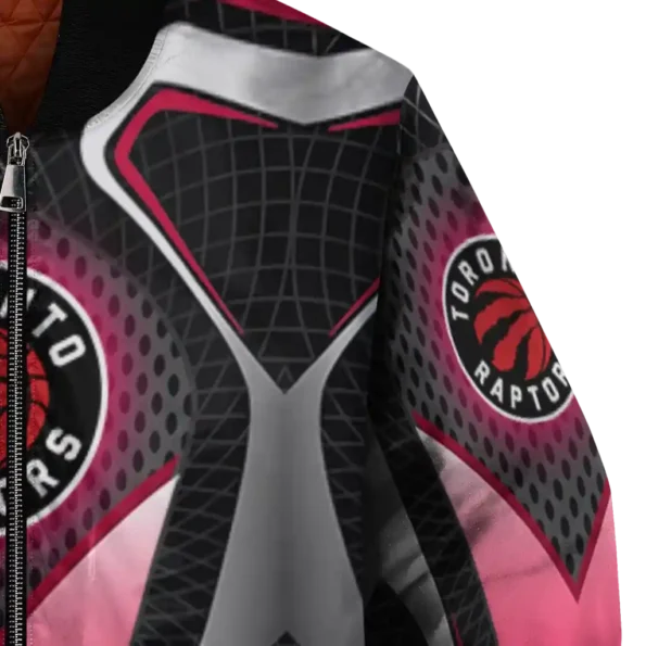 custom toronto raptors mesh chest black bomber jacket premium grade