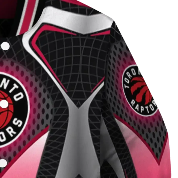 custom toronto raptors mesh chest black varsity jacket premium grade.webp
