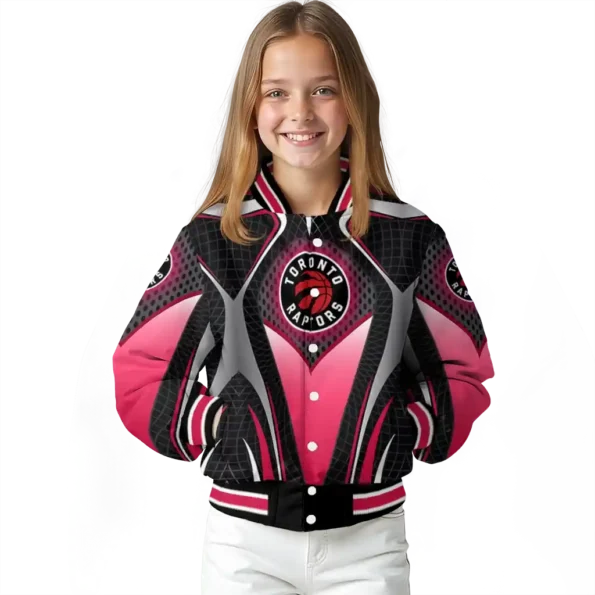 custom toronto raptors mesh chest black varsity jacket top rated.webp