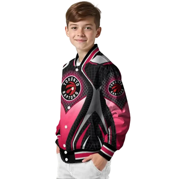 custom toronto raptors mesh chest black varsity jacket trendy.webp