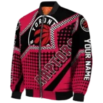 custom toronto raptors star burst red bomber jacket best selling