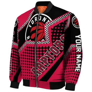 custom toronto raptors star burst red bomber jacket best selling