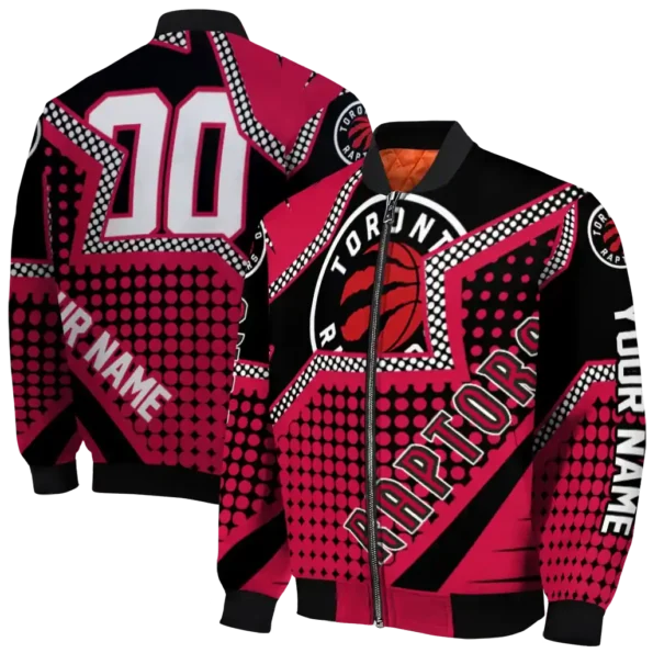 custom toronto raptors star burst red bomber jacket fashion forward
