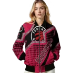 custom toronto raptors star burst red bomber jacket best selling