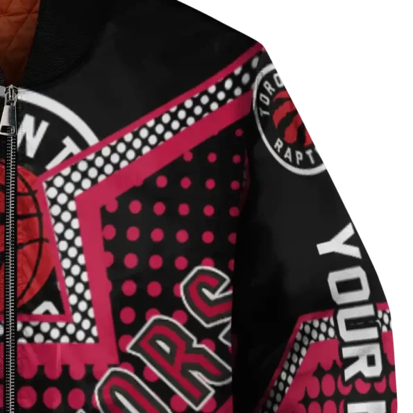 custom toronto raptors star burst red bomber jacket premium grade