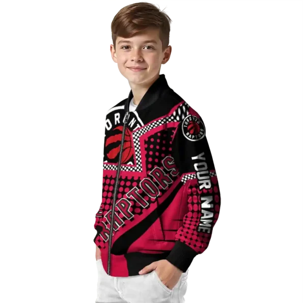 custom toronto raptors star burst red bomber jacket trendy