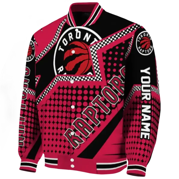 custom toronto raptors star burst red varsity jacket best selling.webp