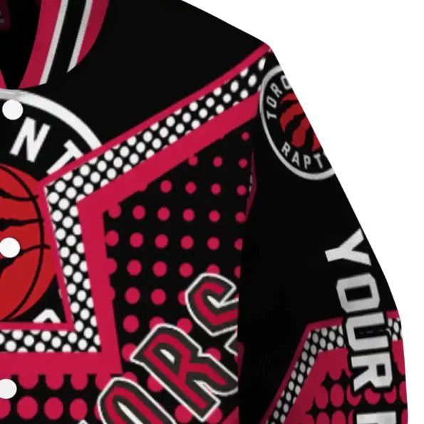 custom toronto raptors star burst red varsity jacket premium grade.webp