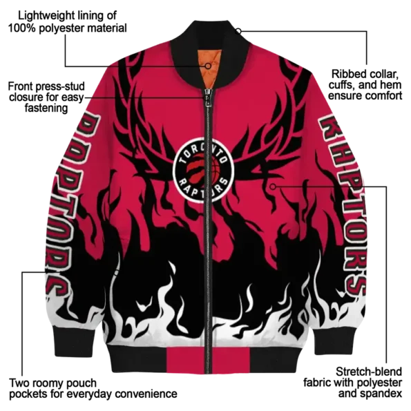 custom toronto raptors winged blaze red white bomber jacket new arrival