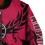 custom toronto raptors winged blaze red white bomber jacket best selling